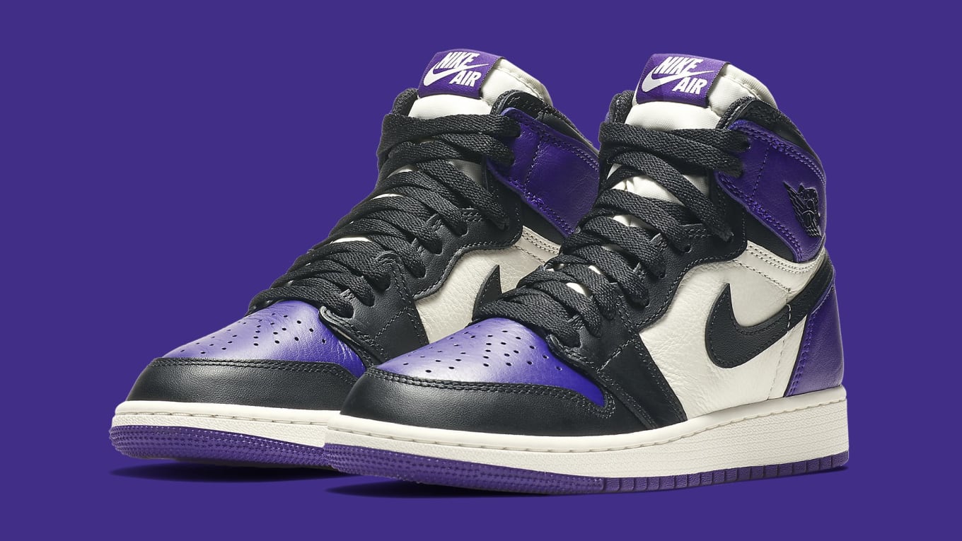 court purple jordan 1 youth