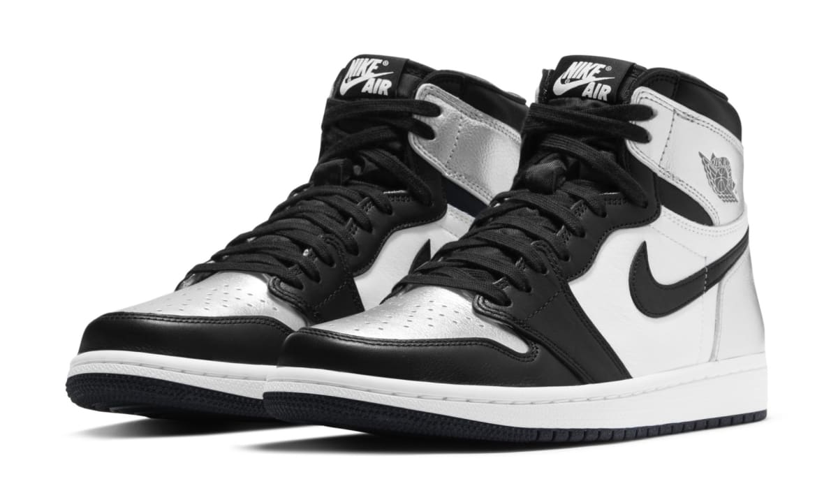jordan black and silver