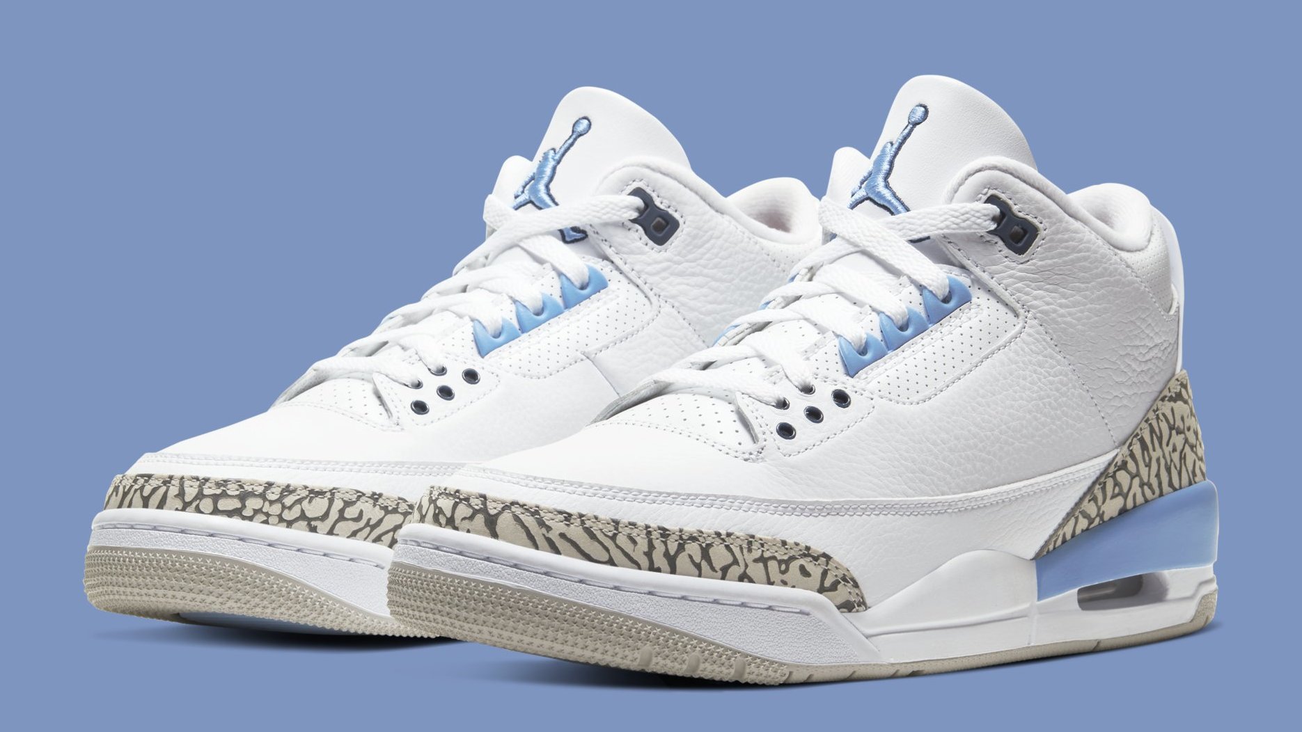 retro 3s blue and white