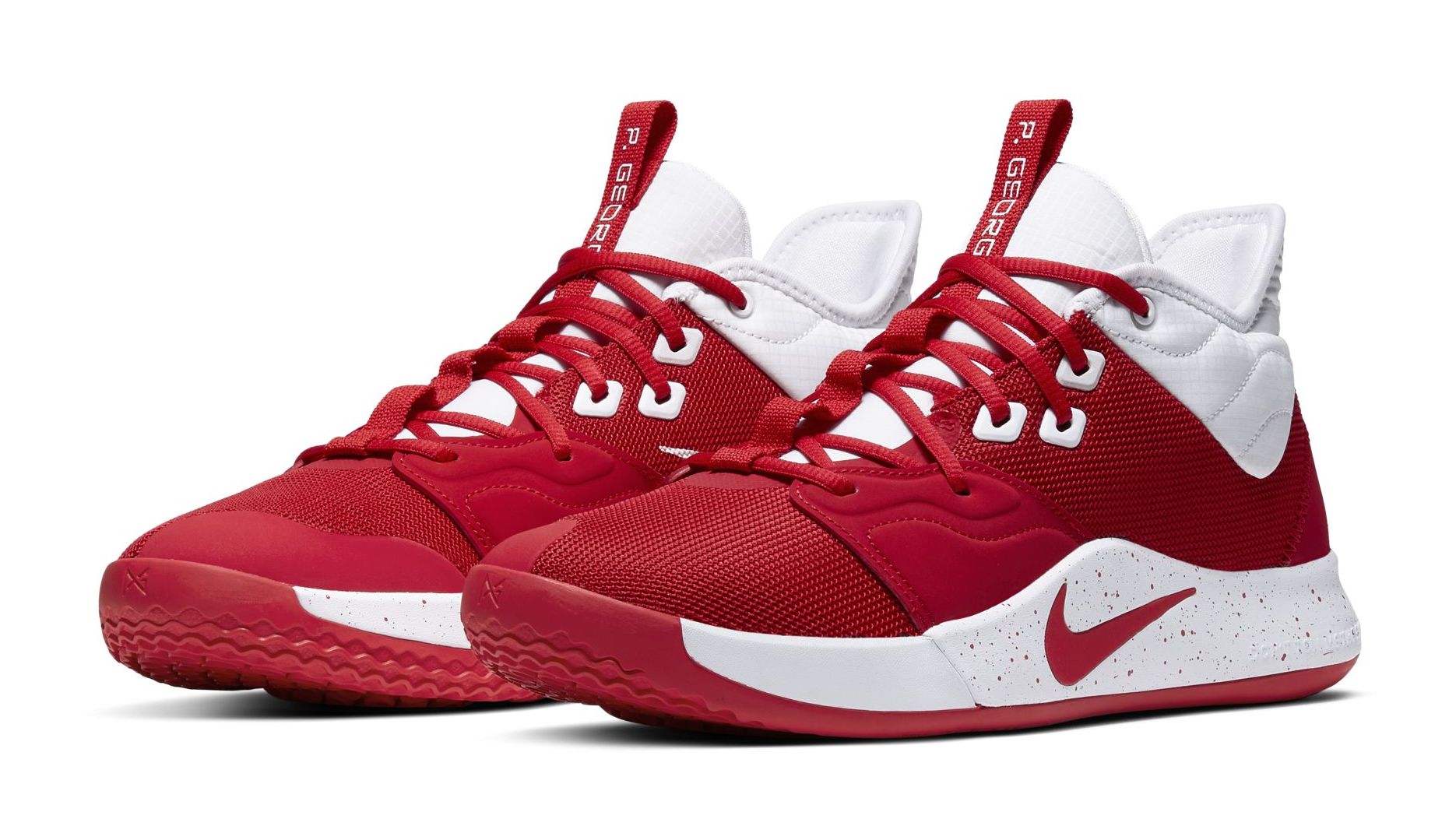 nike pg 3 red and white