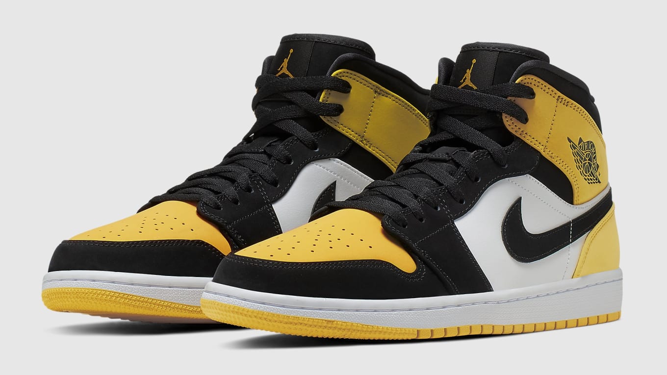 Jordan aj1 mid black and yellow deals