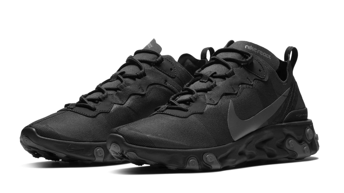 Nike React Element 55 'Triple Black' BQ6166-008 Release Date 
