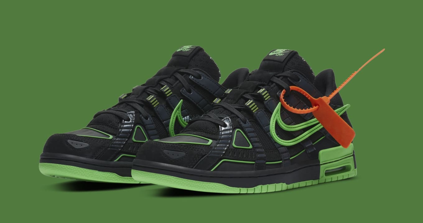 Nike off white rubber dunk green