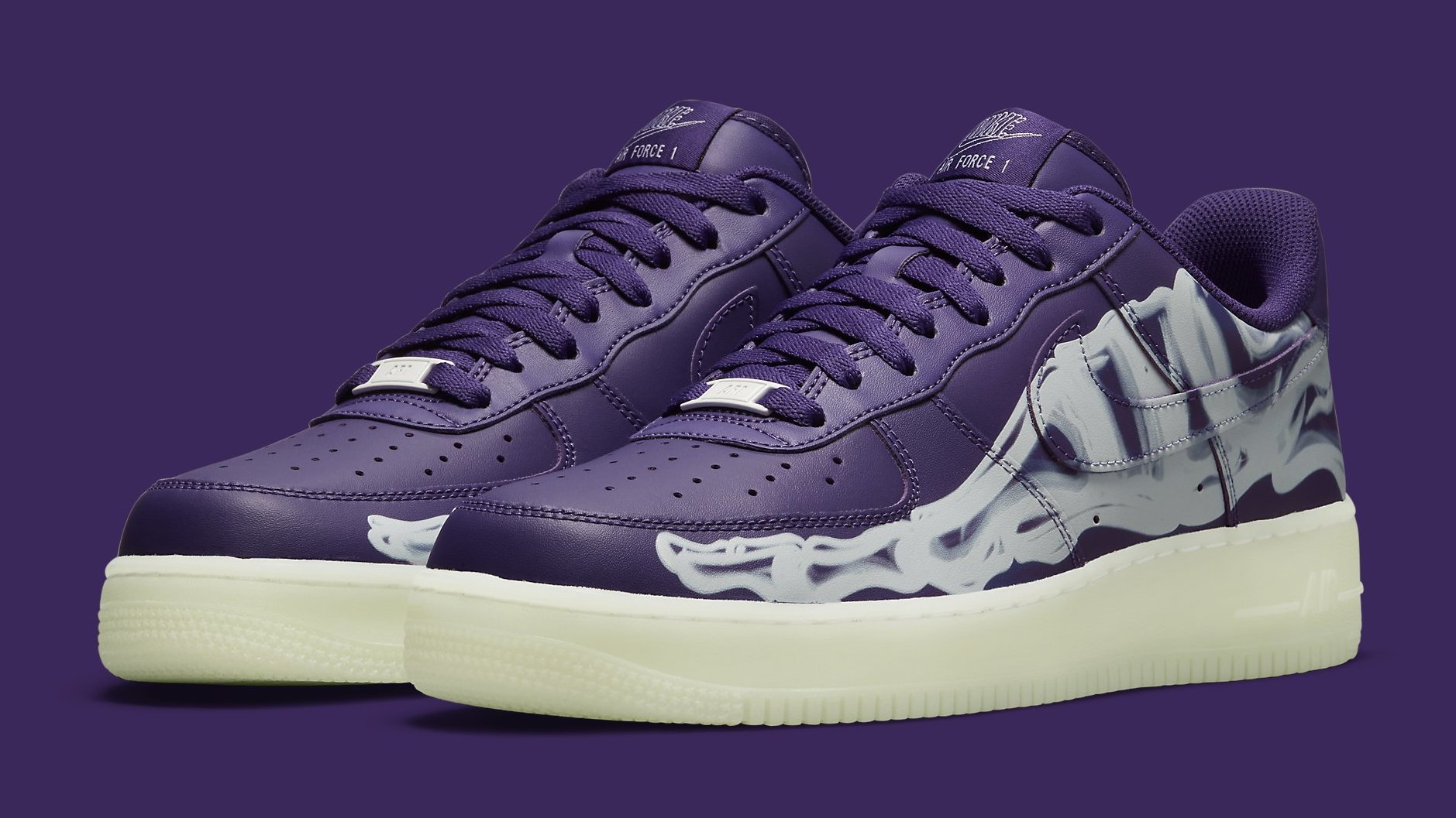 Nike Air Force 1 Low 'Purple Skeleton' CU8067-500 Release | Sole Collector