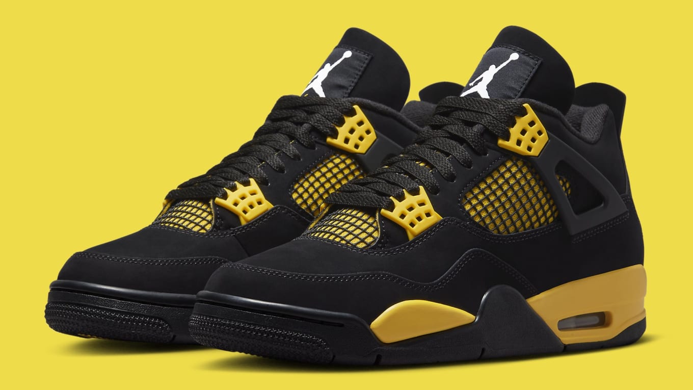 air jordan retro 4 black and yellow