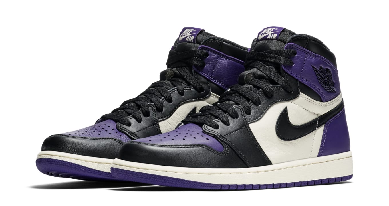 Air Jordan 1 I Court Purple Sail Black 