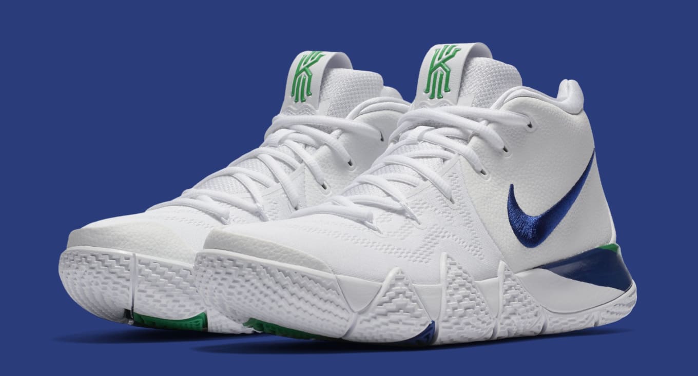 kyrie shoes white and green