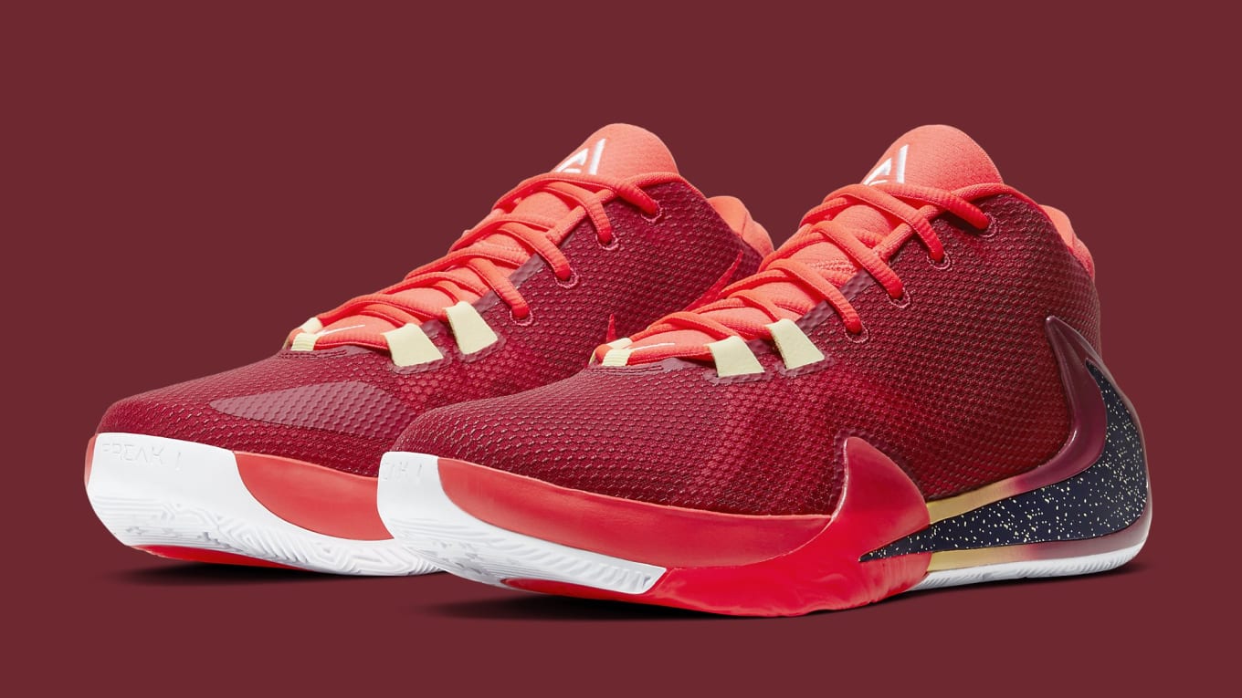 nike zoom freak 1 red and white