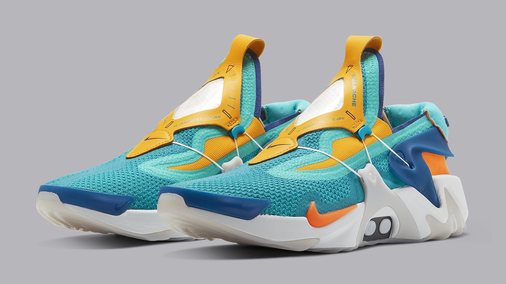 nike adapt huarache hyper jade total orange