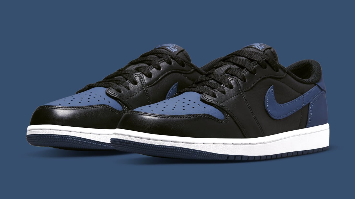 blue and black jordan 1 low top