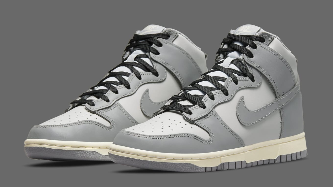 grey and white dunk high