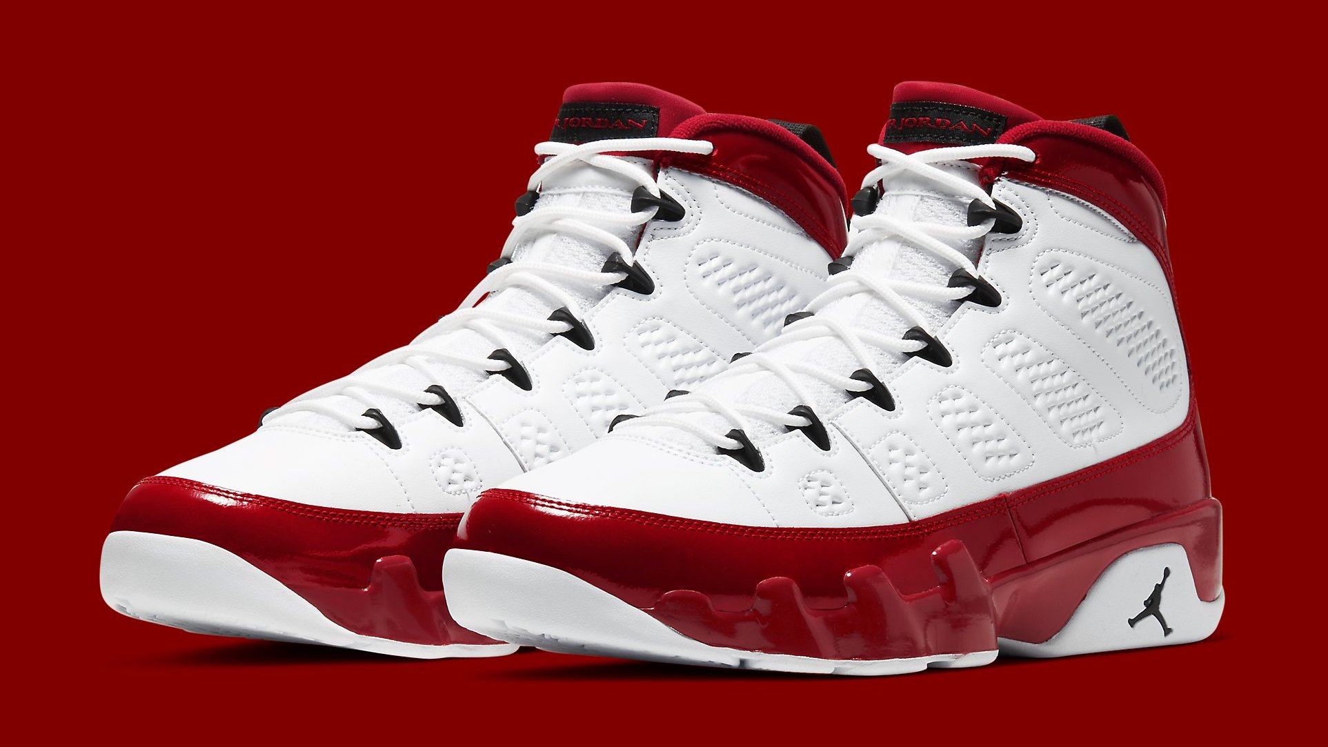 red and white jordan 9's