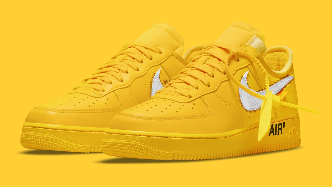 white and yellow air force 1s