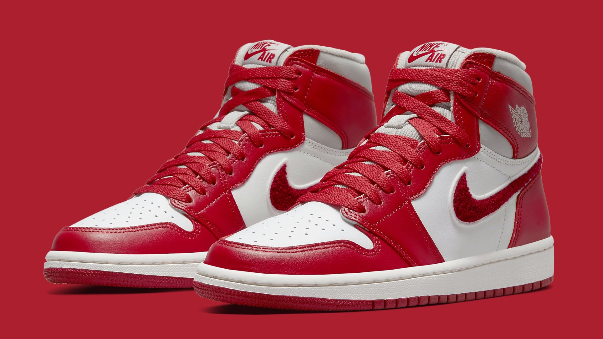 all red womens jordans