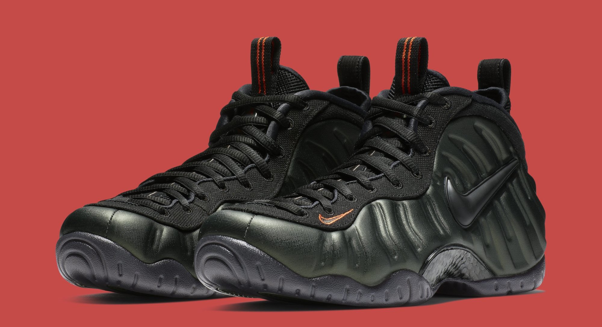 nike foamposite black and orange