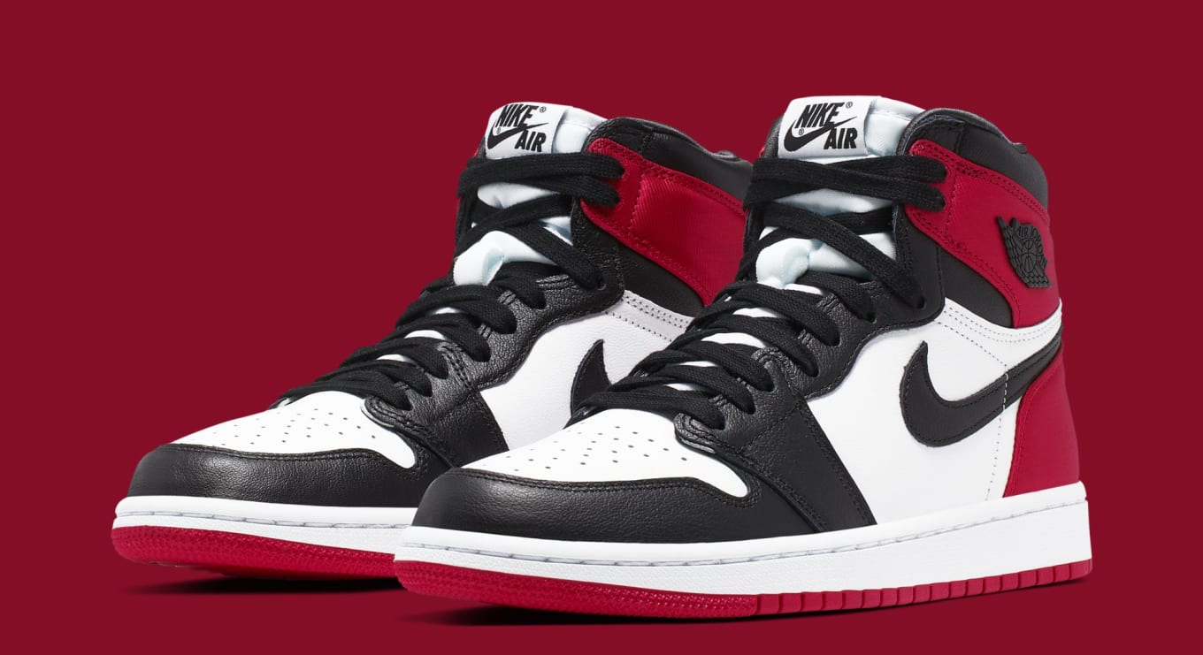 nike air jordan satin black toe