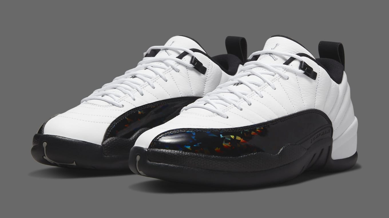 low cut jordans black and white