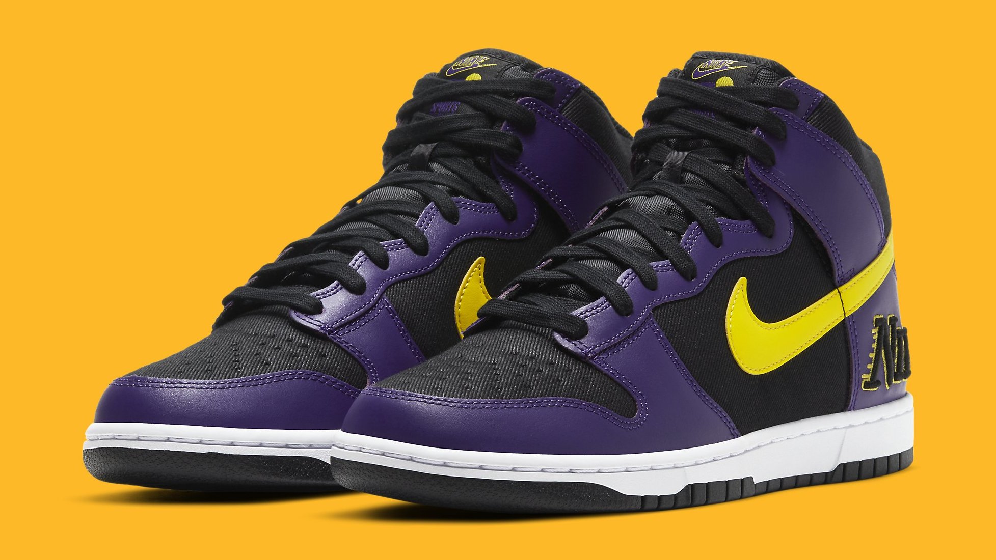 nike sb dunk high lakers