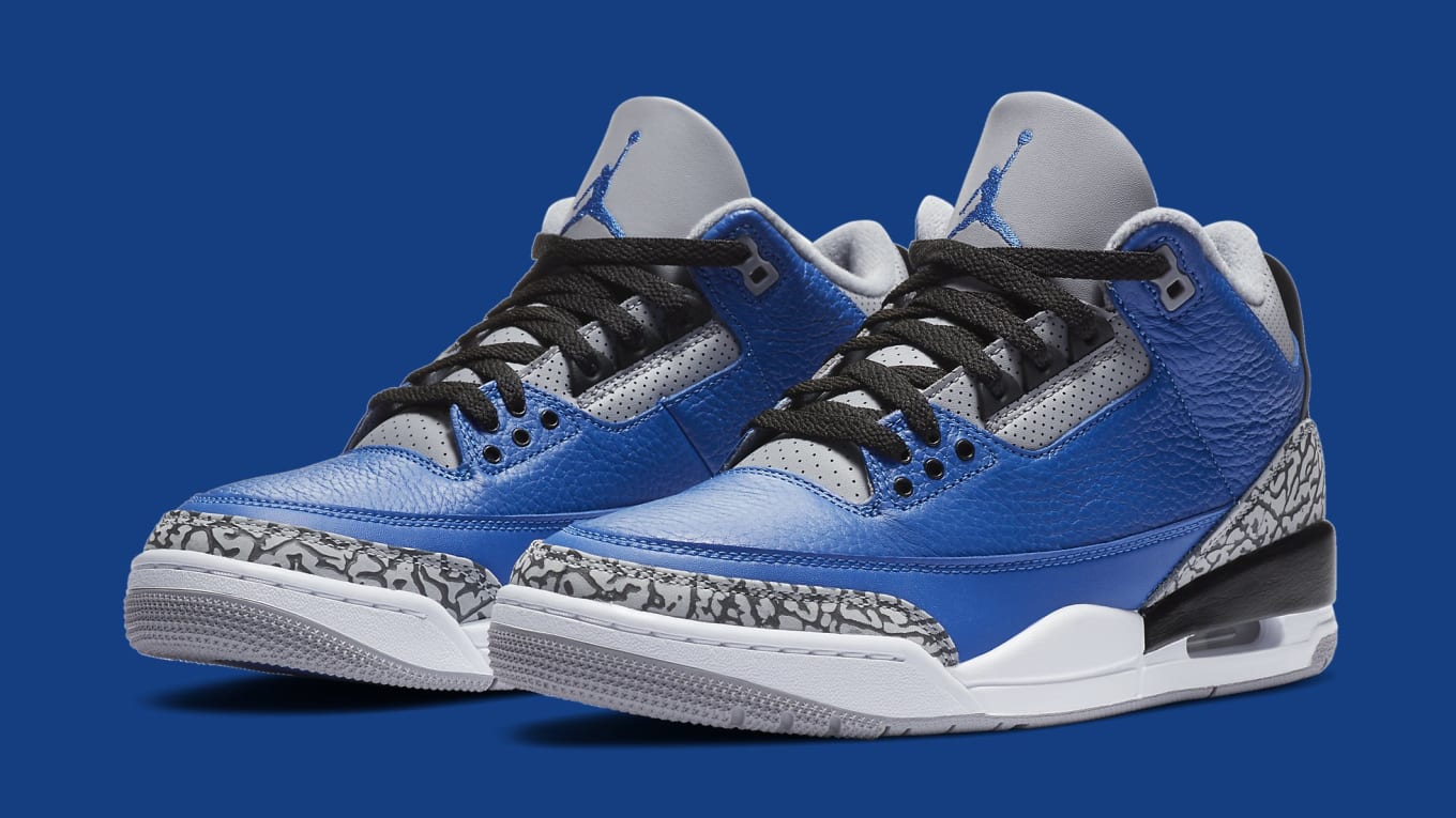 retro 3s blue and white