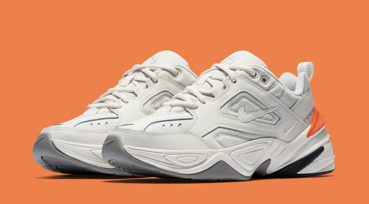 I want video Overwhelming Nike M2K Tekno WMNS Phantom/Oil/Matte Silver/Hyper Crimson AO3108-001  Release Date | Sole Collector
