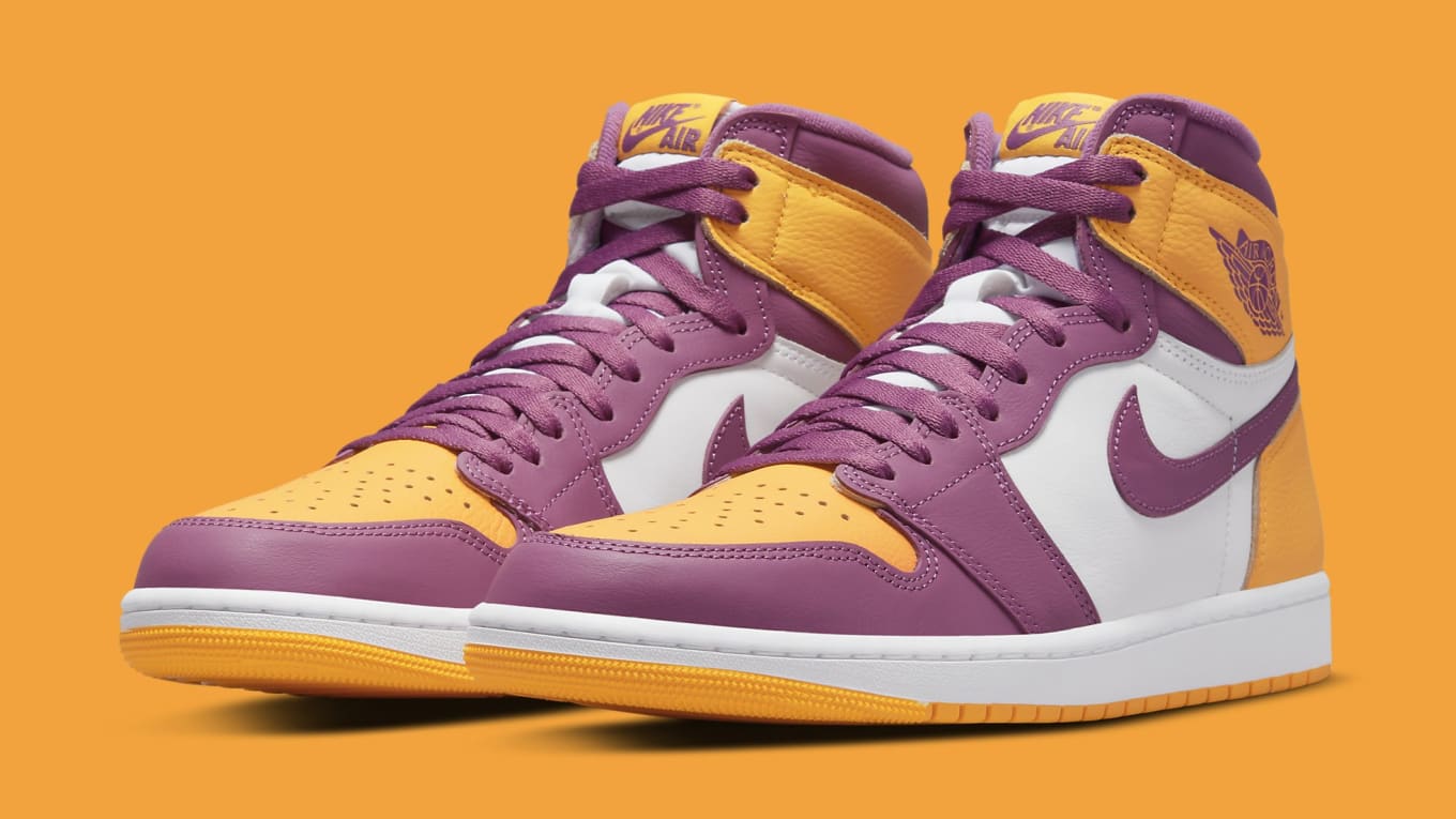 purple and yellow jordan 1