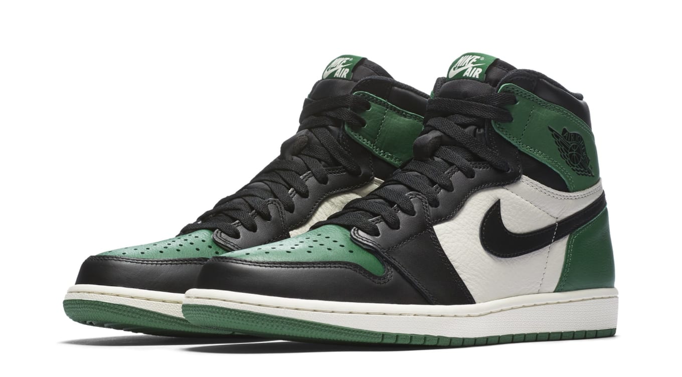 jordan ones green and black