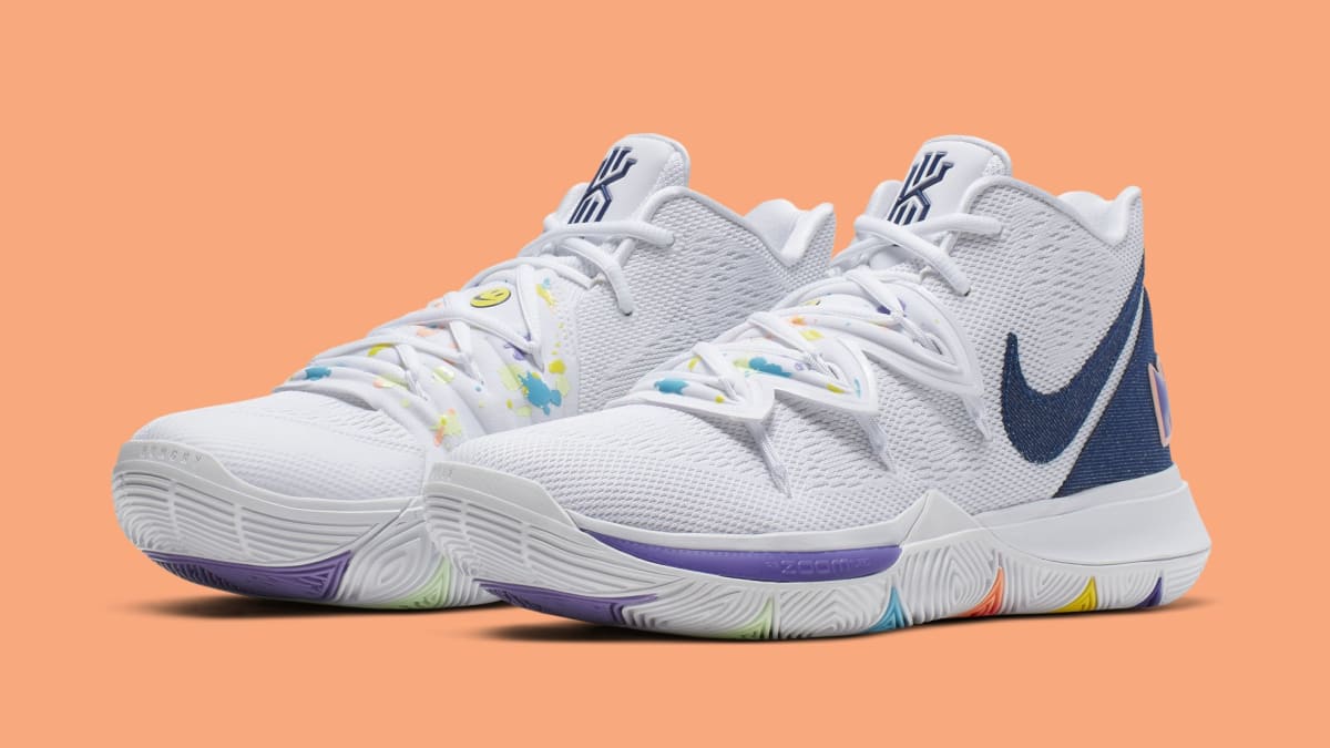 Finish Line The Nike Kyrie 5 'Rainbow' is now able. Hit
