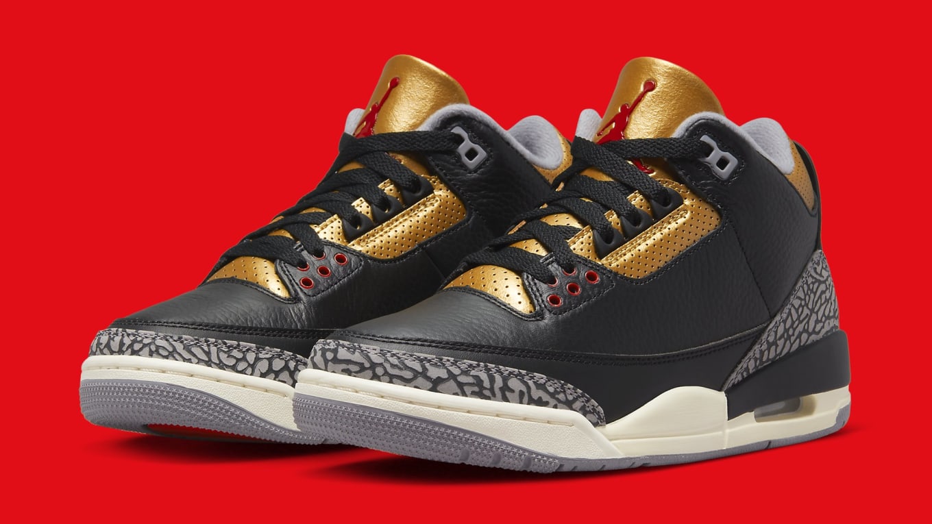 black red gold jordans