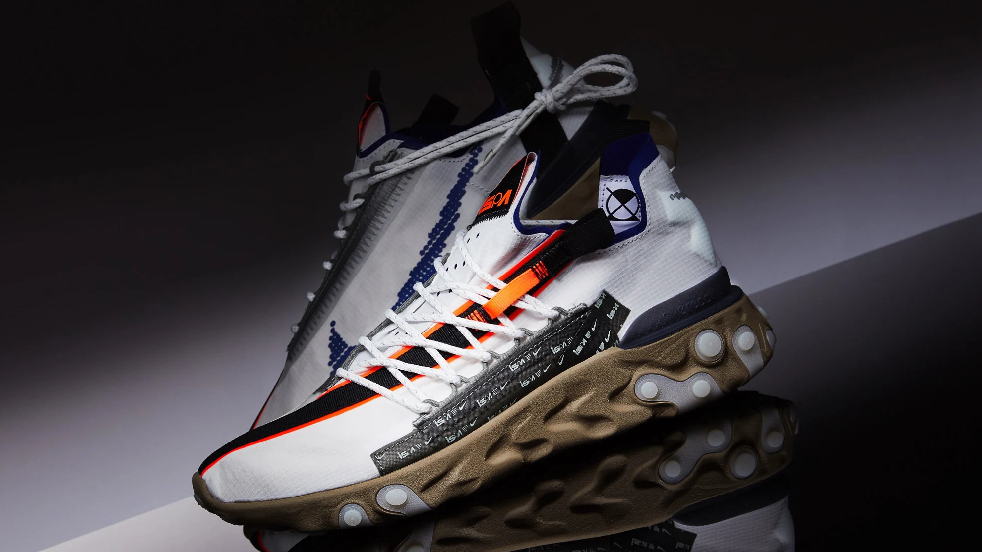 nike react wr ispa black metallic silver