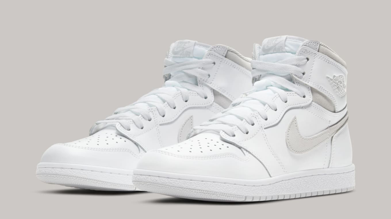 air jordan 1 white and grey