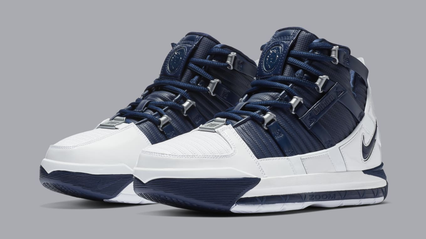 Nike Zoom LeBron 3 'White/Navy Blue 