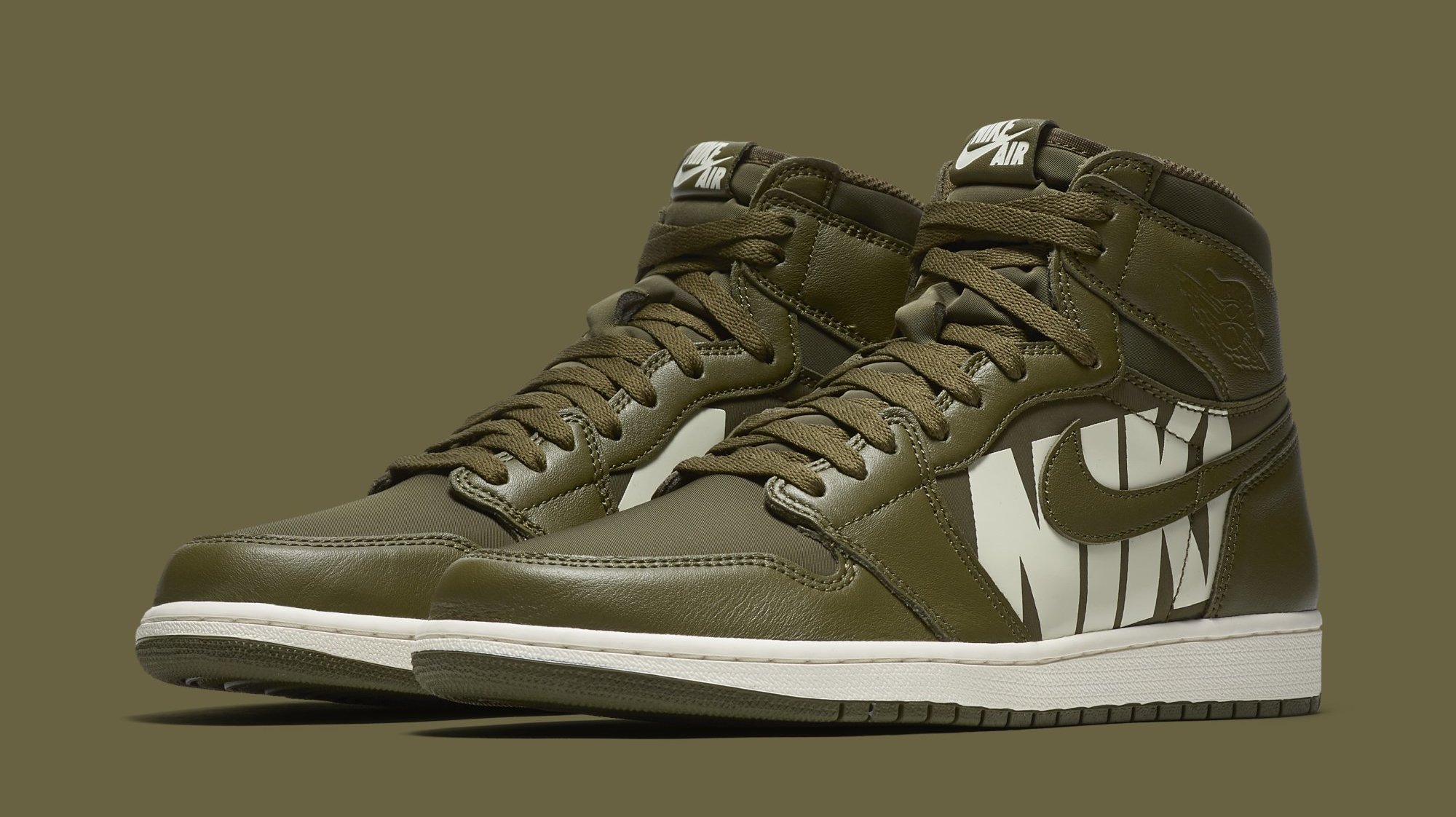 air jordan 1 retro high og nike air olive canvas