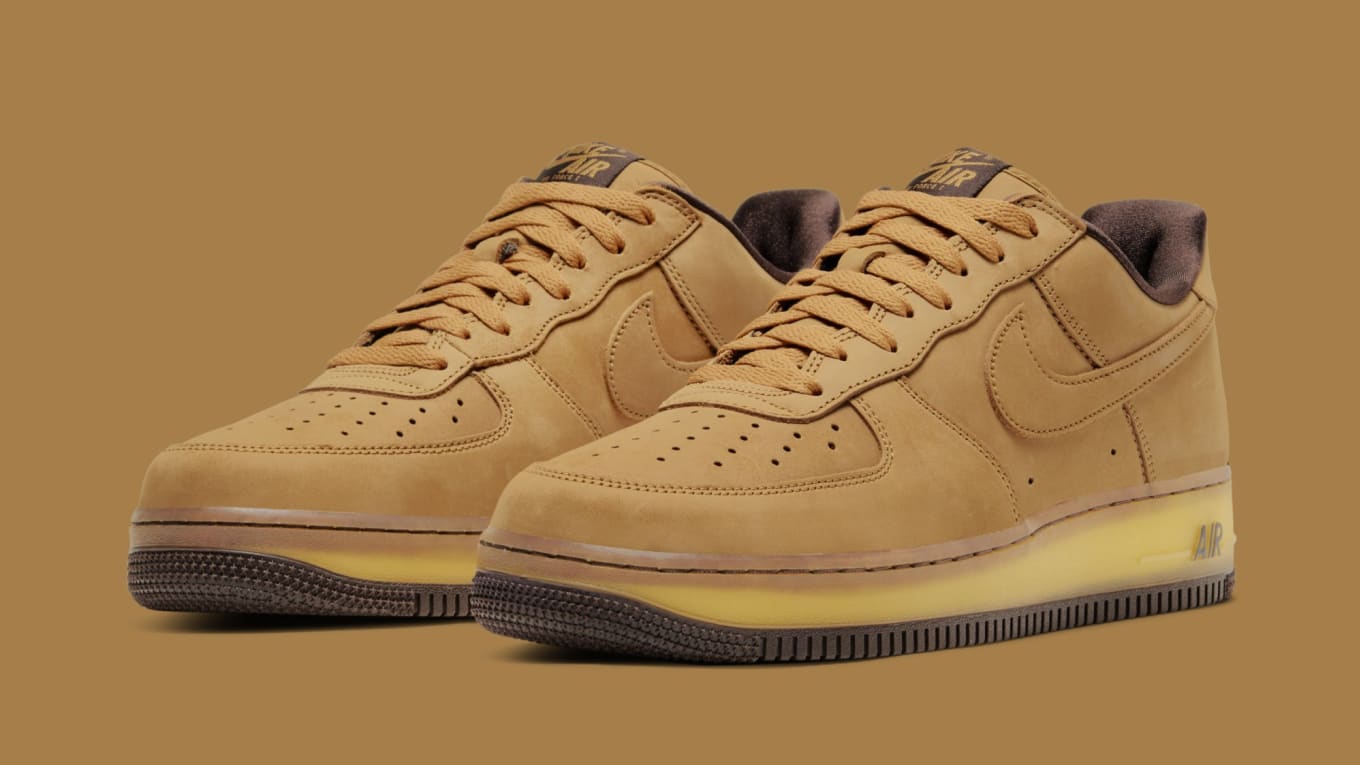 brown and orange air force ones