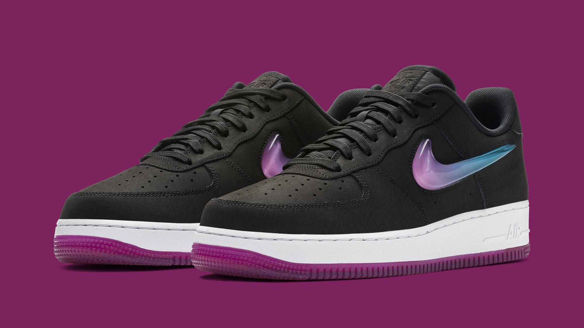 un acreedor Buscar a tientas Nueve Nike Air Force 1 Low Jewel 'Black/Active Fuchsia-Blue Lagoon-White'  AT4143-001 Release Date | Sole Collector