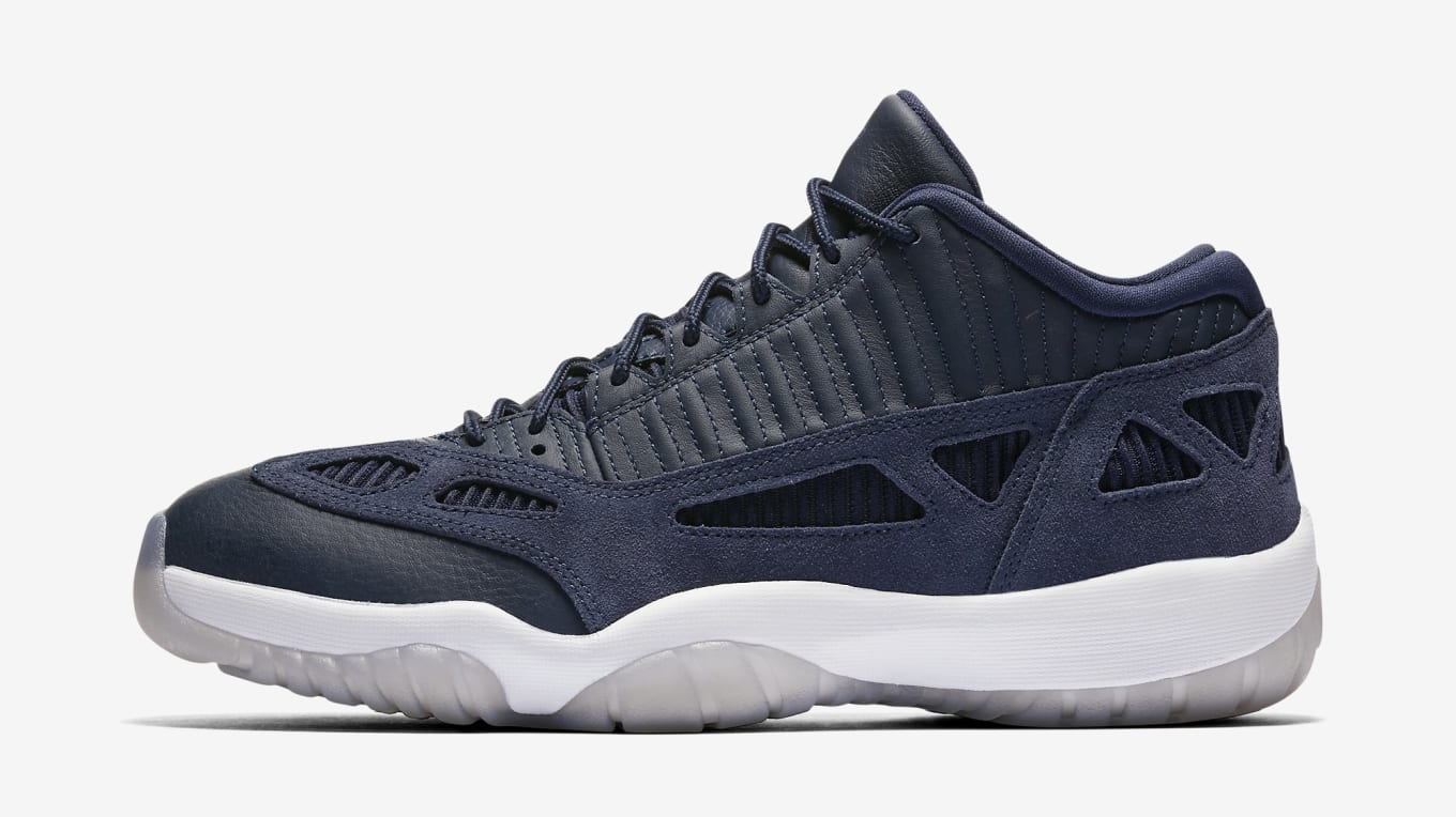 jordan 11 low ie white black navy