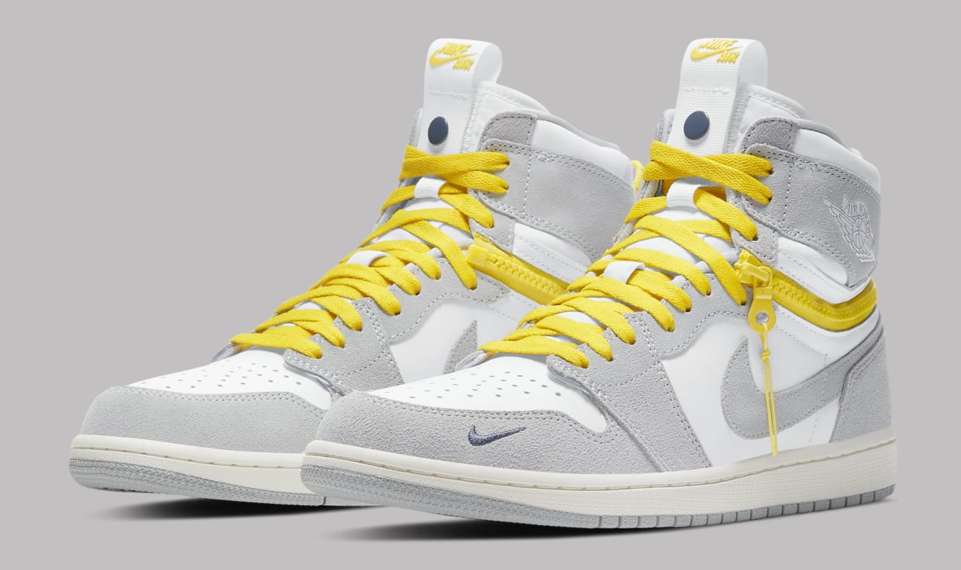 Jordans grey and yellow