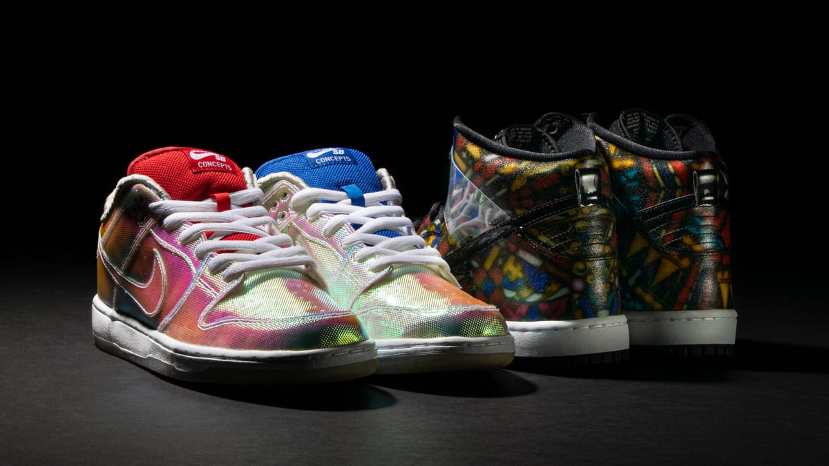 clear glass nike shoes