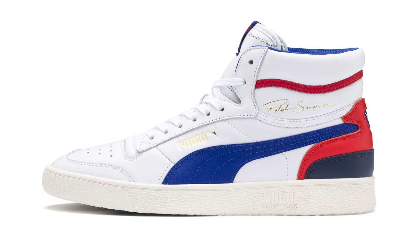 red white and blue pumas