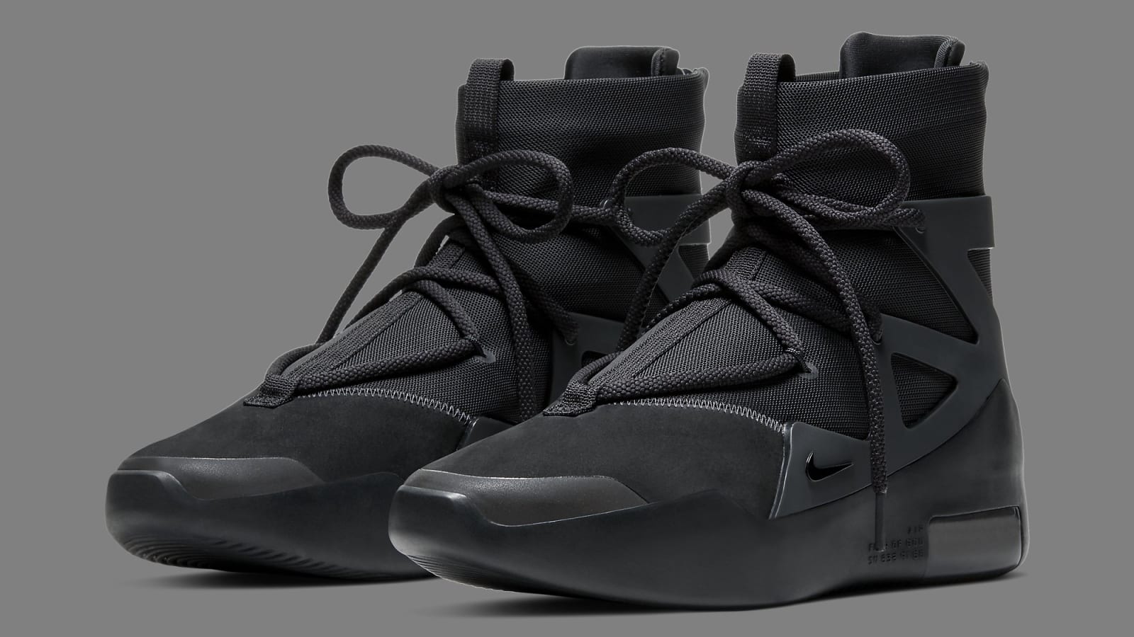 Nike Air Fear Of God 1 &quot;Triple Black&quot; Drops This Month: Photos