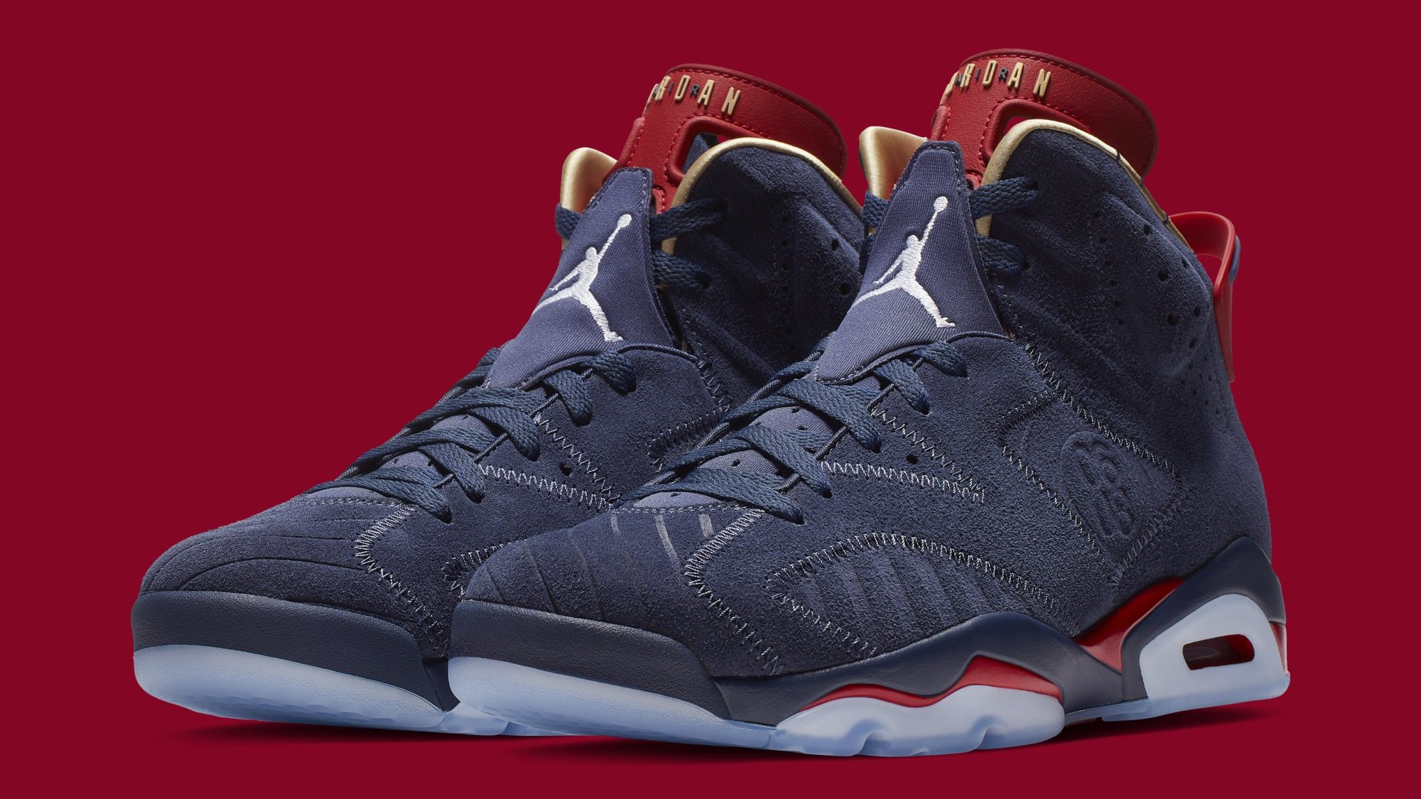 navy blue suede jordan 6