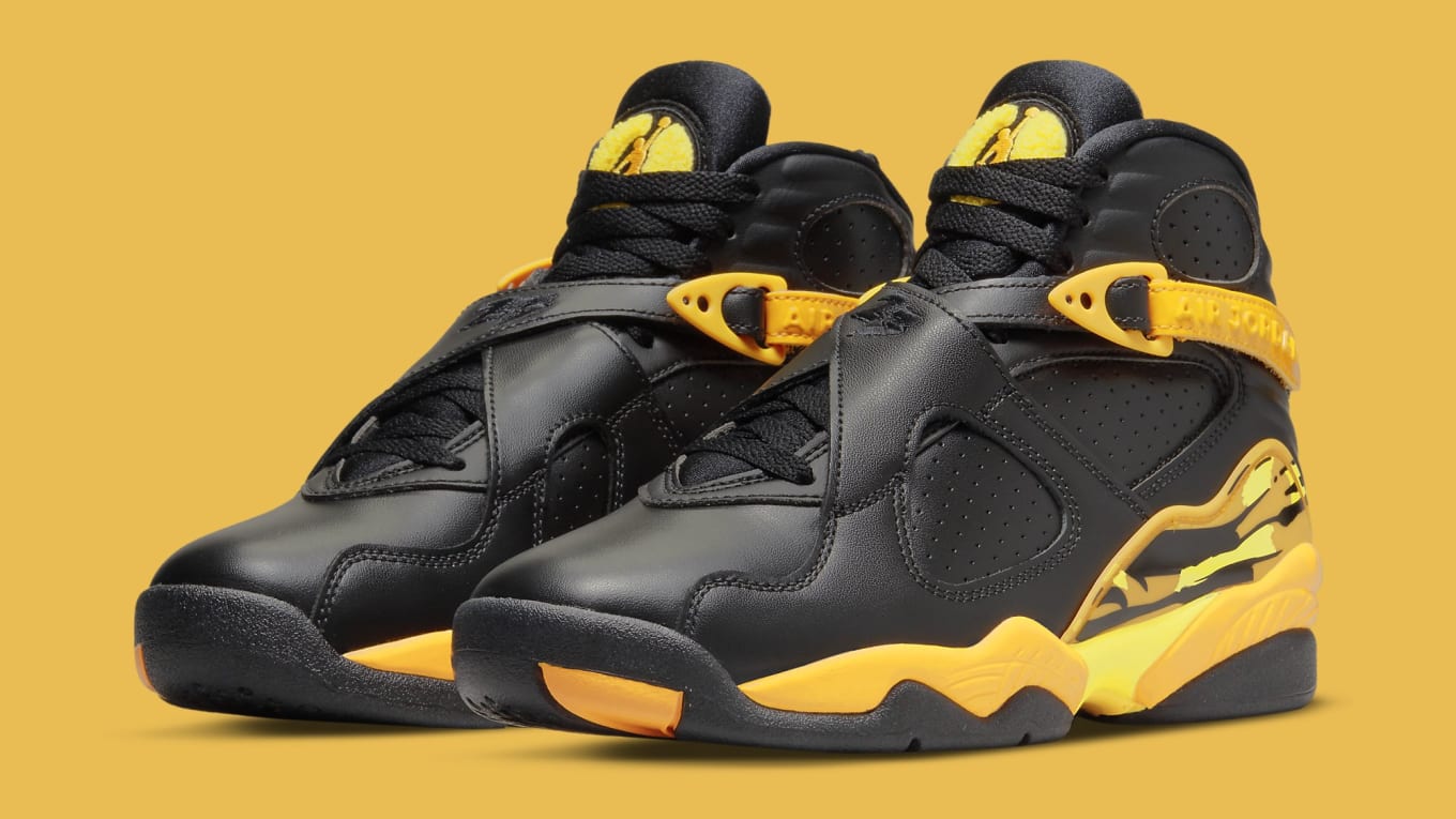 black and yellow jordans size 6