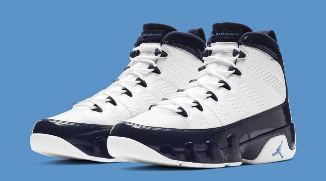 jordan 9 navy blue and white