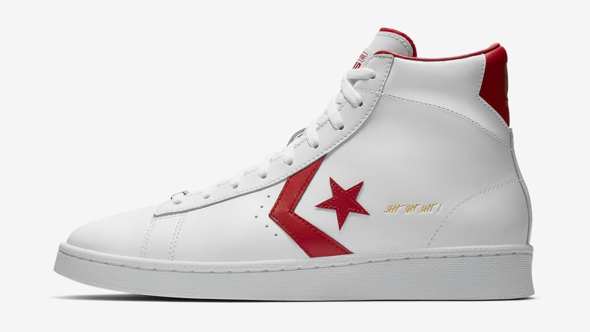 converse pro leather double logo