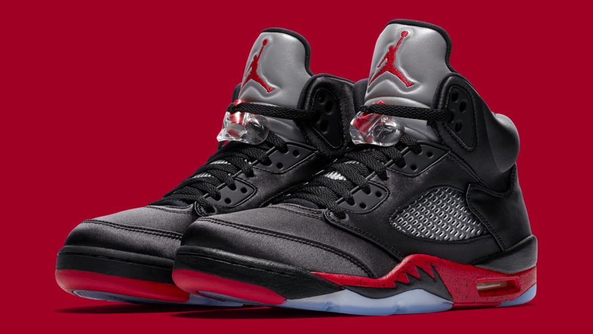 jordan retro 5 black university red