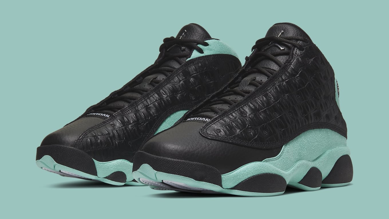 Jordan 13 black and teal store