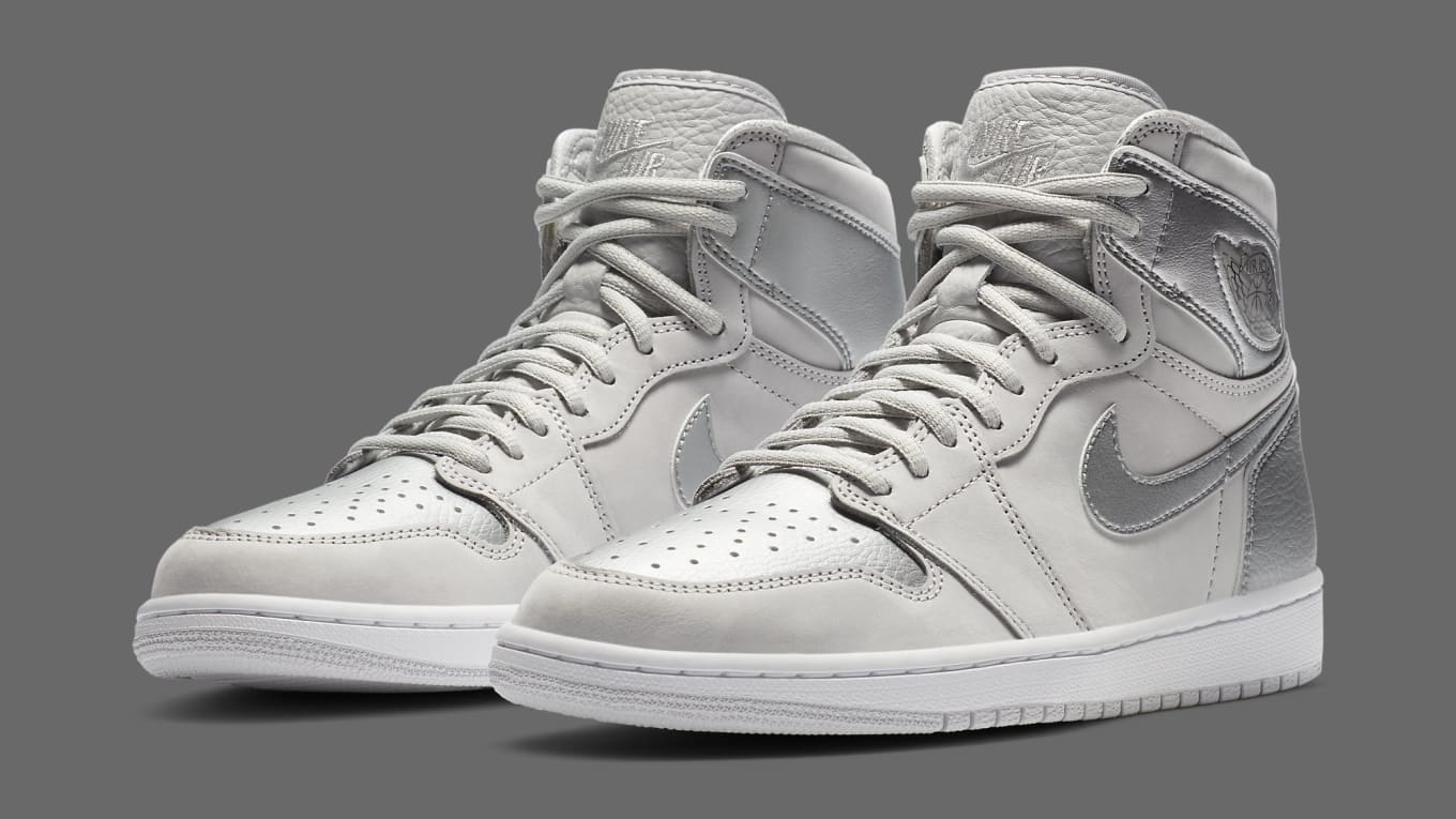 air jordan white and silver