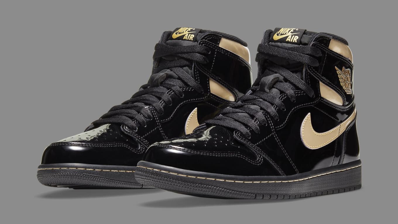 nike jordan 1 gold and black