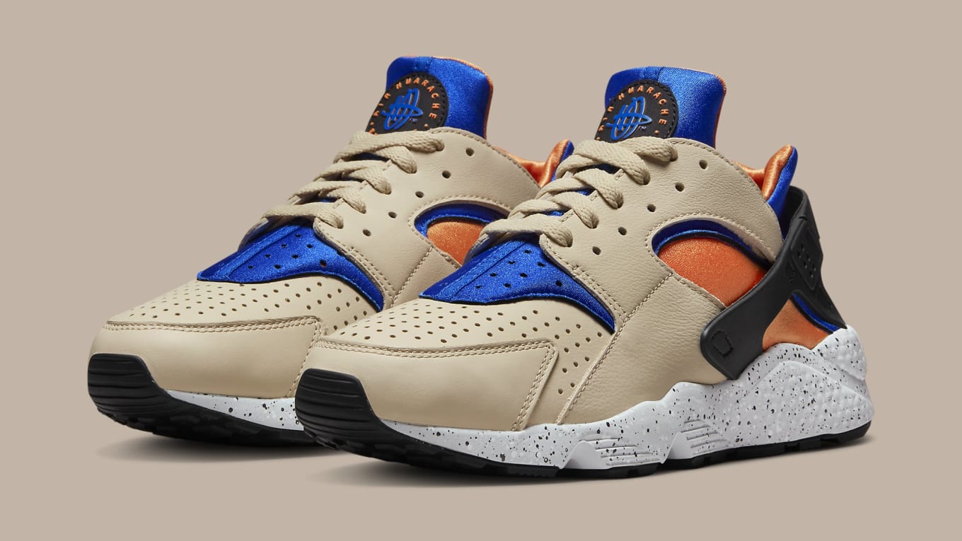 white blue and orange huaraches