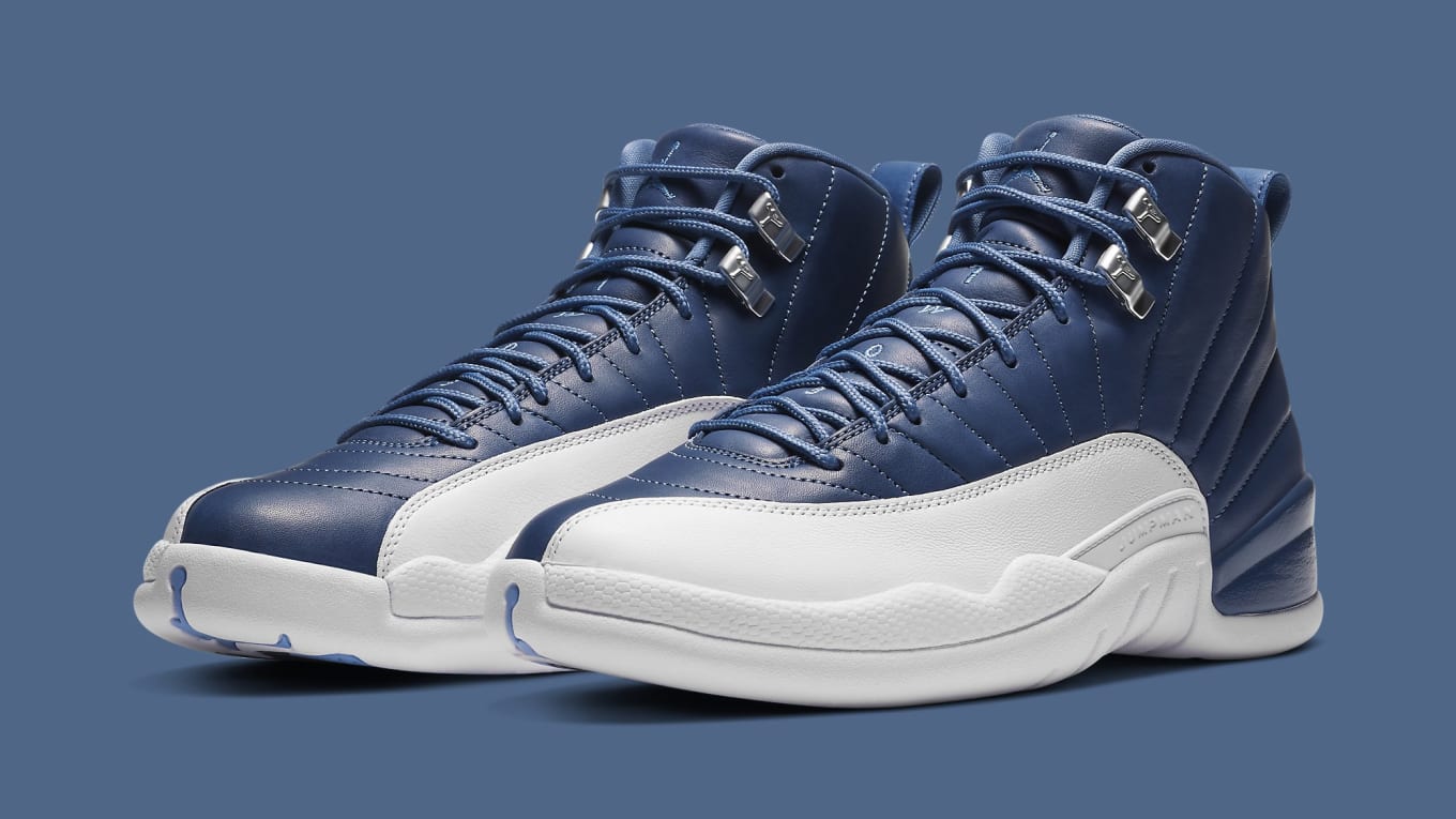 navy blue and white 12s jordans release 