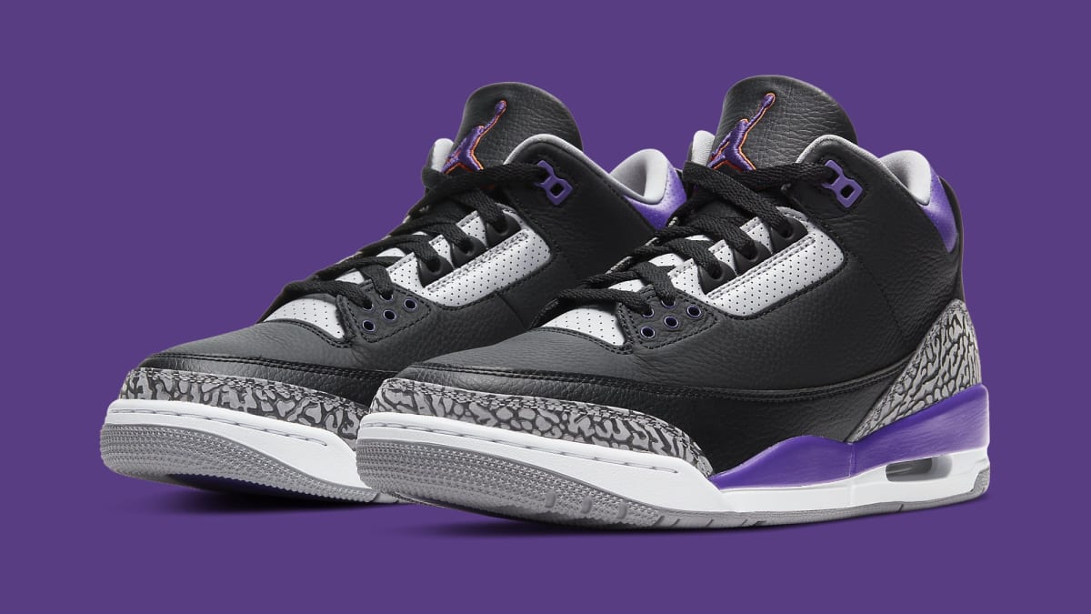 new purple and white jordans